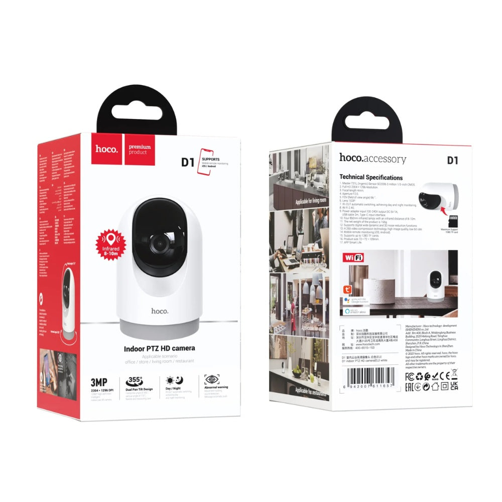 Hoco PTZ HD 3MP Indoor Camera D1