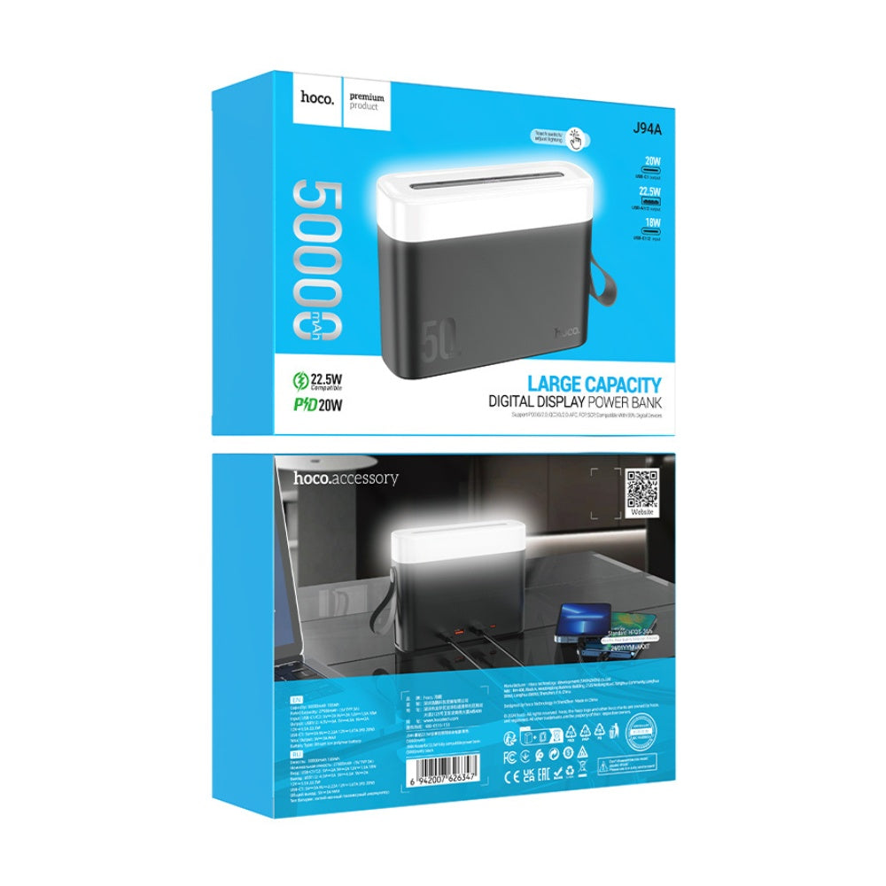 Hoco Power Bank 50000mAh PD20W with Light J94A