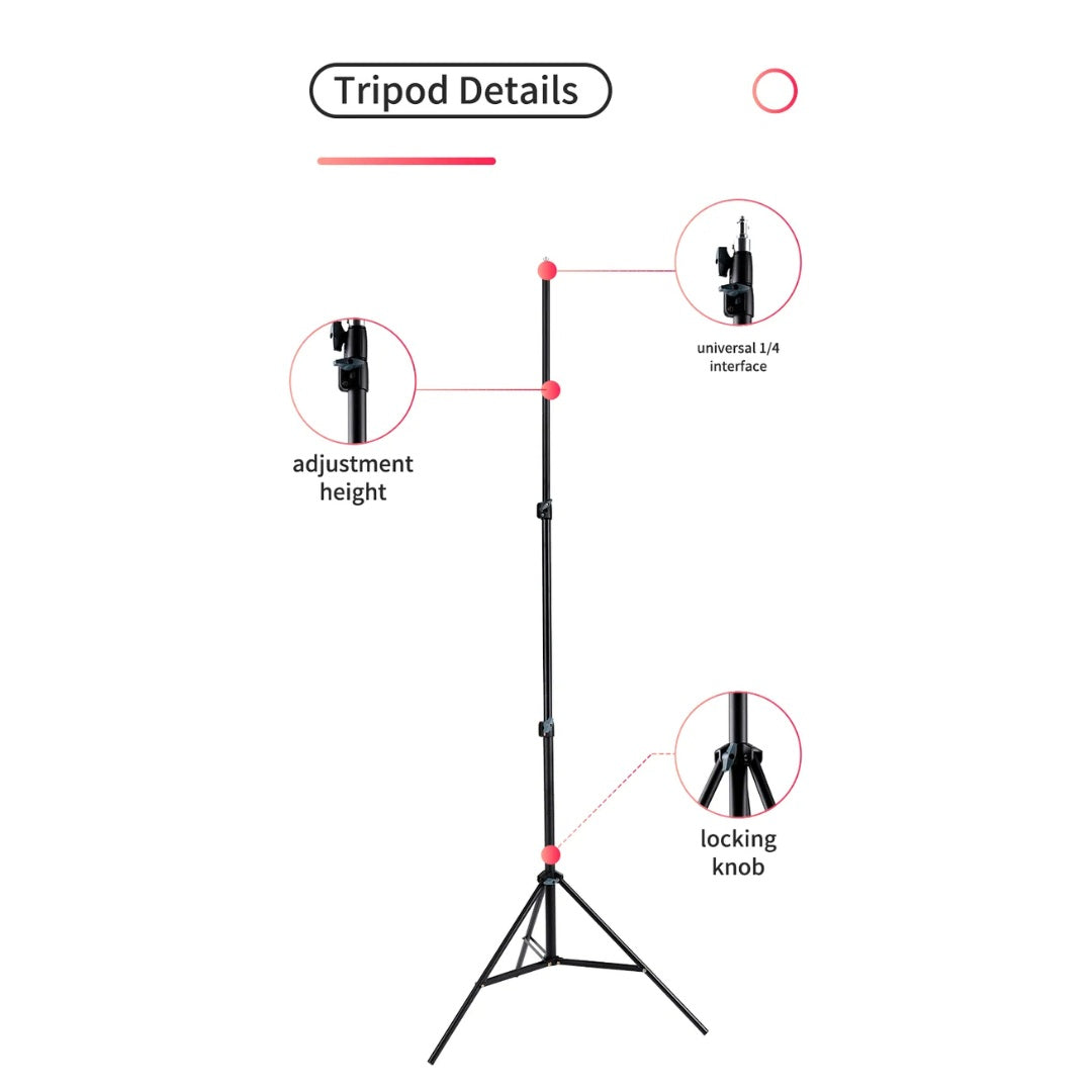 Jmary FM-18 RGB Ring Light with Stand