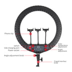 Jmary FM-18 RGB Ring Light with Stand