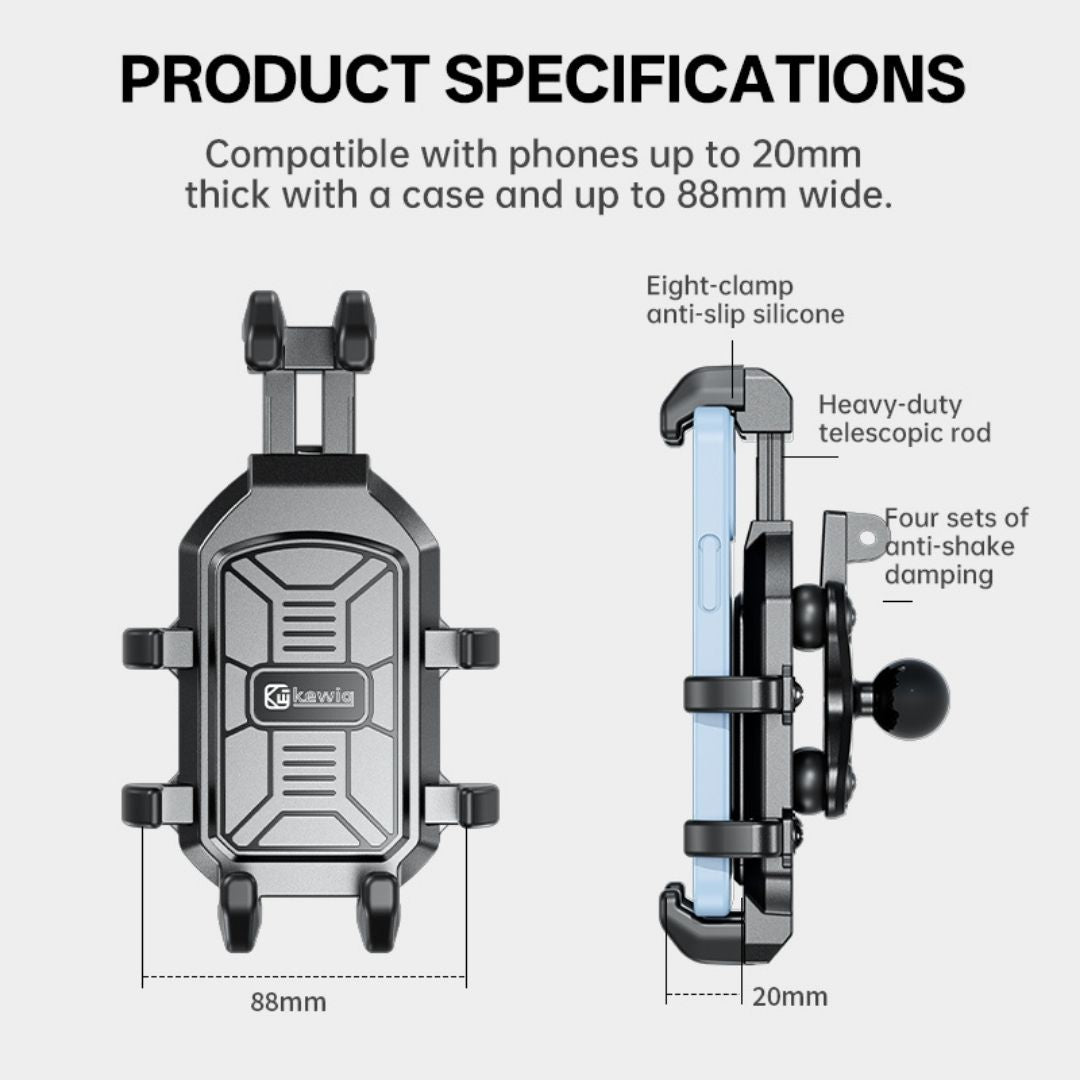 Kewig M26S Motorcycle Phone Mount