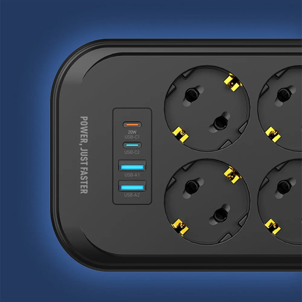 LDNIO SE6403C Power Strip USB-C 6 Outlets