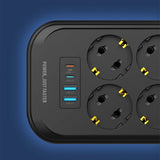 LDNIO SE6403C Power Strip USB-C 6 Outlets