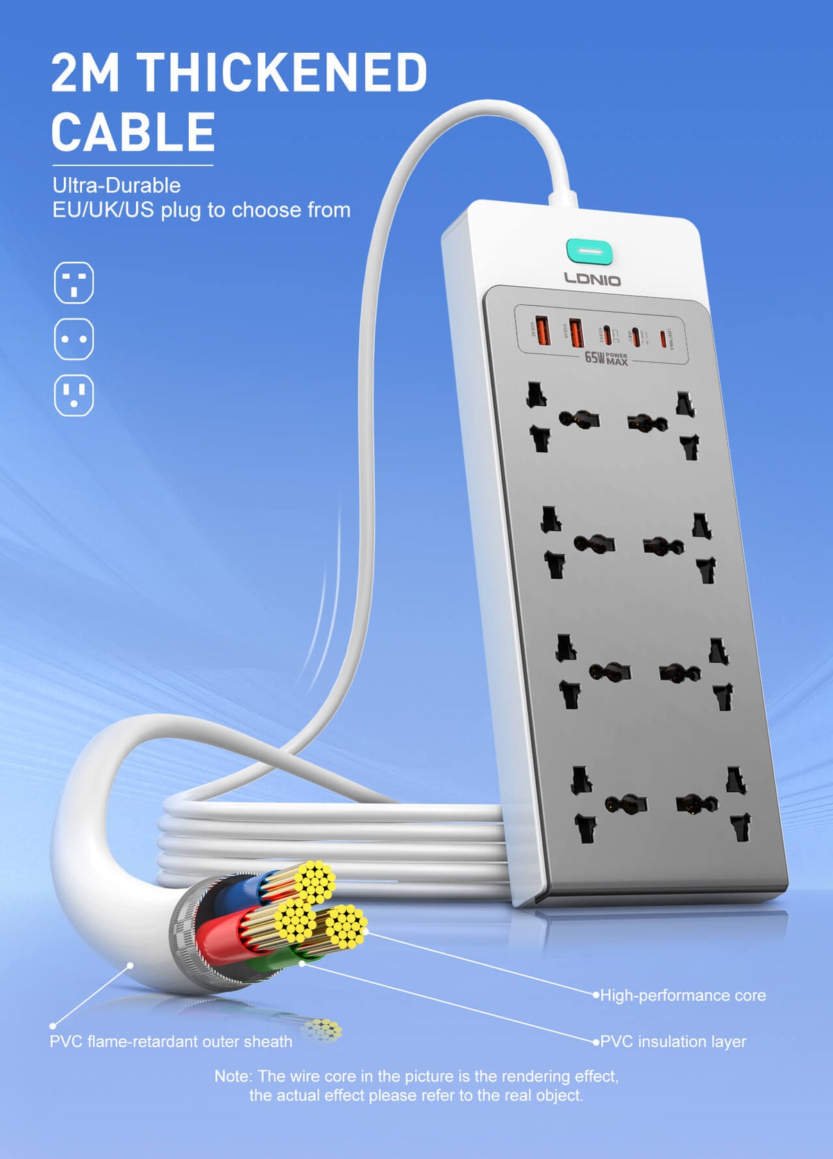 LDNIO SC4 65W GaN Power Strip