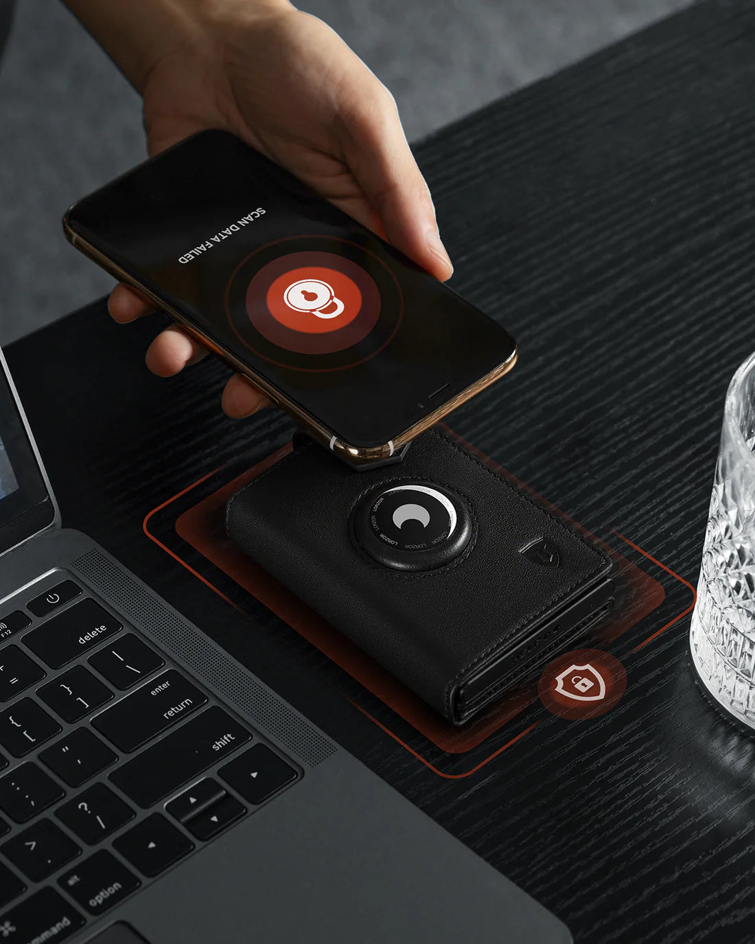 LORZOR Pop-Up AirTag Leather Wallet