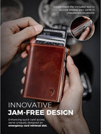 LORZOR Pop-Up RFID Leather Wallet for Men