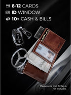 LORZOR Pop-Up RFID Leather Wallet for Men