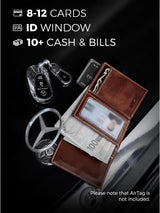 LORZOR Pop-Up RFID Leather Wallet for Men