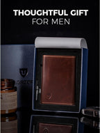 LORZOR Pop-Up RFID Leather Wallet for Men
