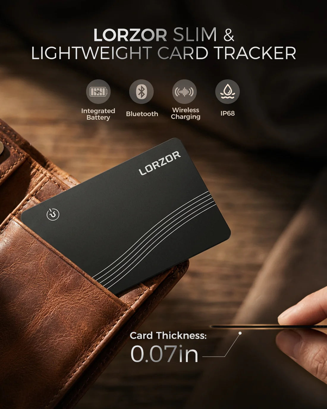 LORZOR Wallet Tracker Air Card