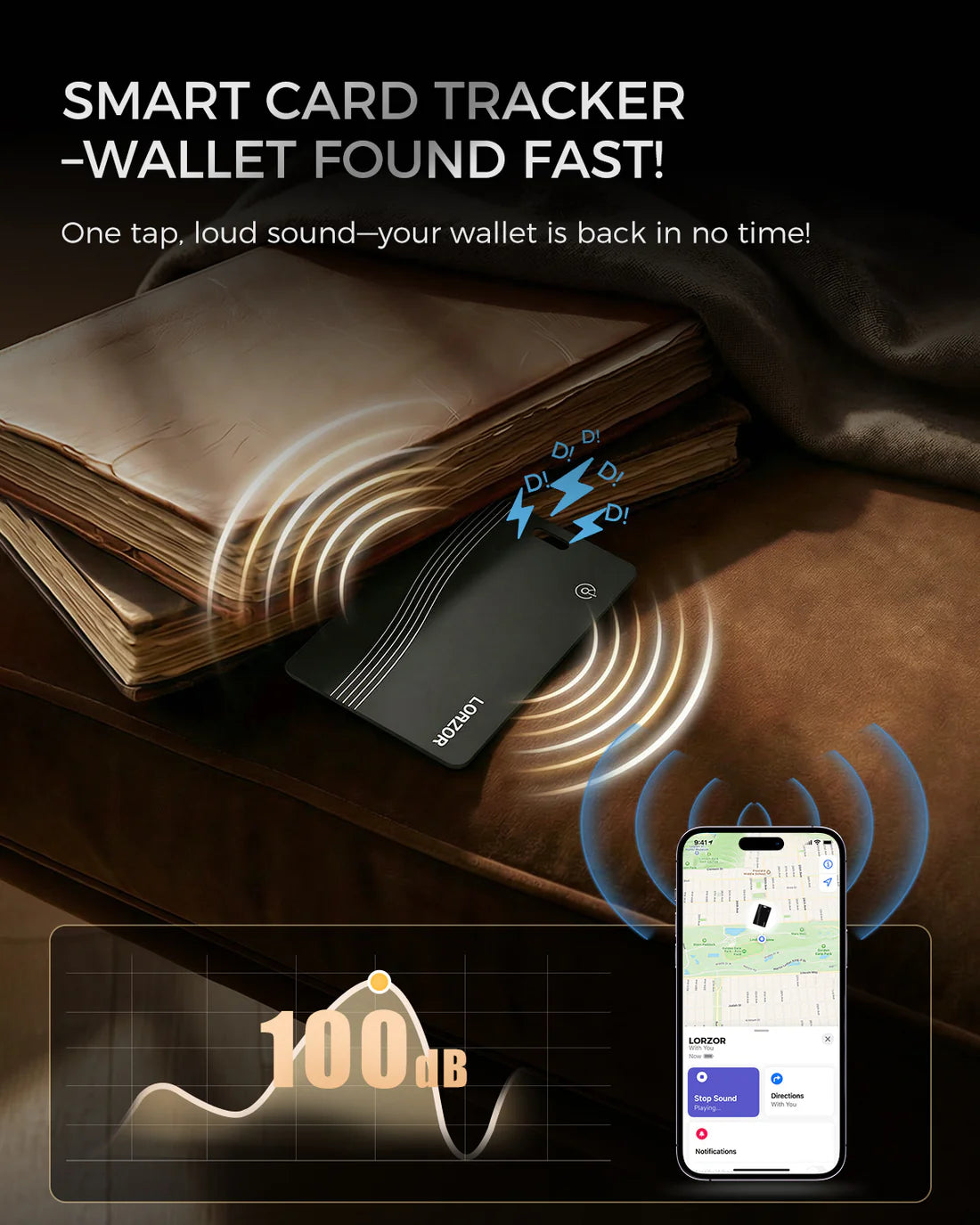 LORZOR Wallet Tracker Air Card