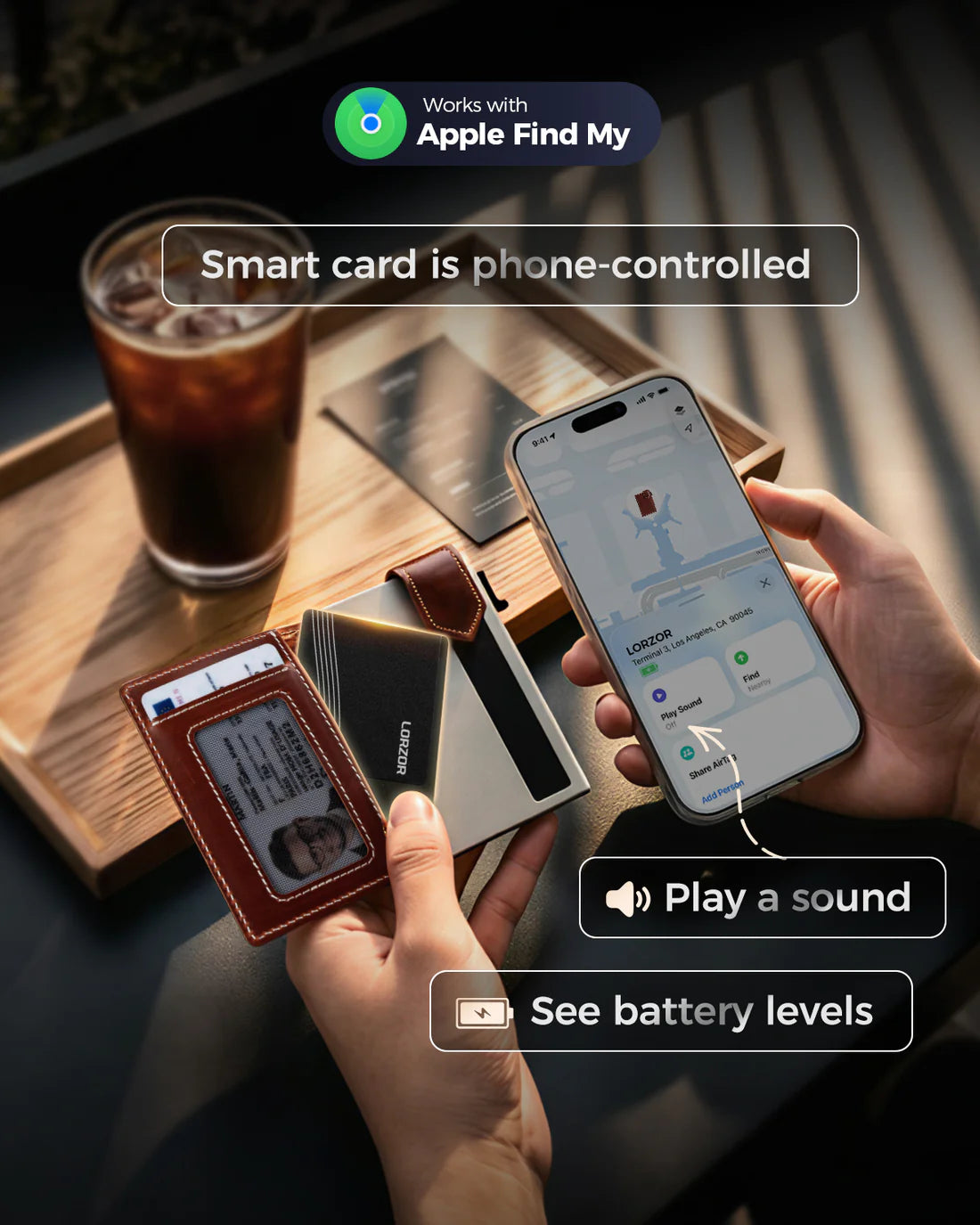 LORZOR Wallet Tracker Air Card