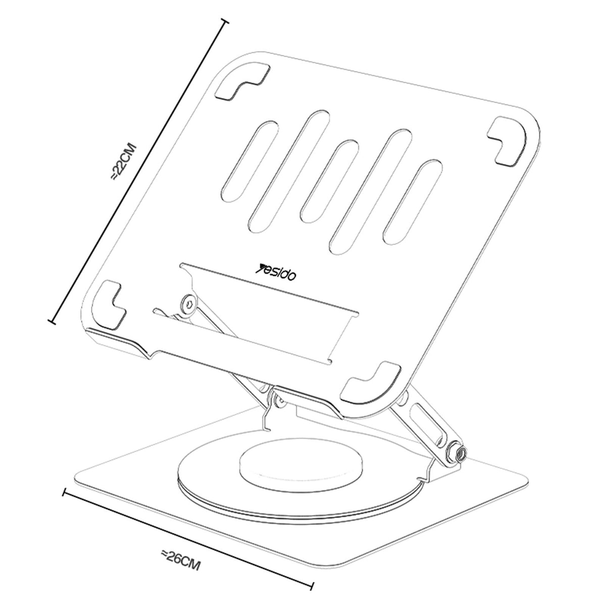 Yesido LP08 360° Rotating Laptop Stand