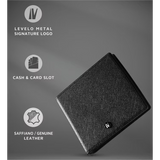 Levelo Billfold Men’s Genuine Leather Wallet – Black
