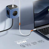 LDNIO SE3338 Power Strip 2500W – 65W Fast Charging with PD & QC3.0, EU Plug, 2m Cable