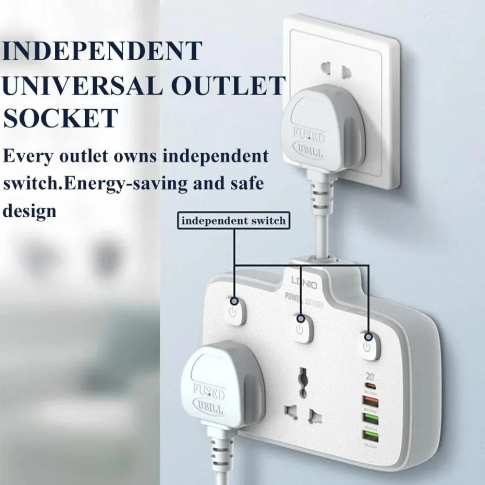 LDNIO SC2413 Extension Socket Power Strip with USB Ports