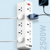LDNIO SC10610 2500W Power Socket with 10 Universal Outlets & USB-C PD20W