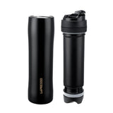 Lepresso Portable French Press Coffee & Tea Maker – Compact Manual Brewer (Black)