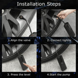 Lenovo HV09 Portable Electric Air Pump – Compact Digital Tire Inflator with LED Display