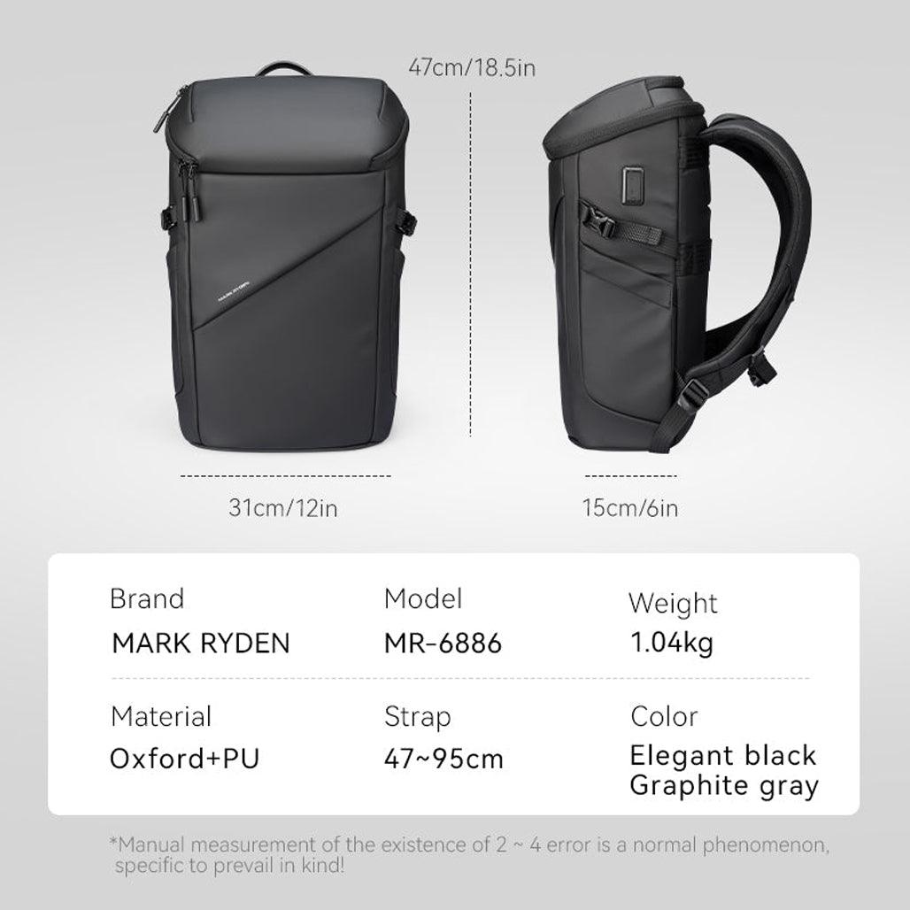 Mark Ryden AeroShield MR6886 Waterproof 15.6” Laptop Backpack with USB Charging Port - Saleshubstore