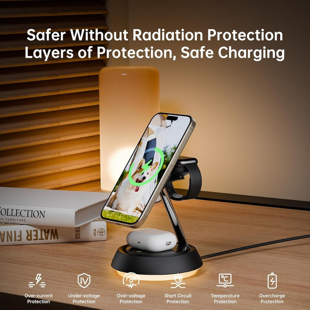 Mcdodo 3-in-1 15W Night Light Magnetic Wireless Charger
