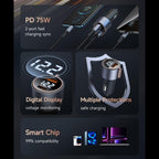 Mcdodo 75W Digital Display Car Charger