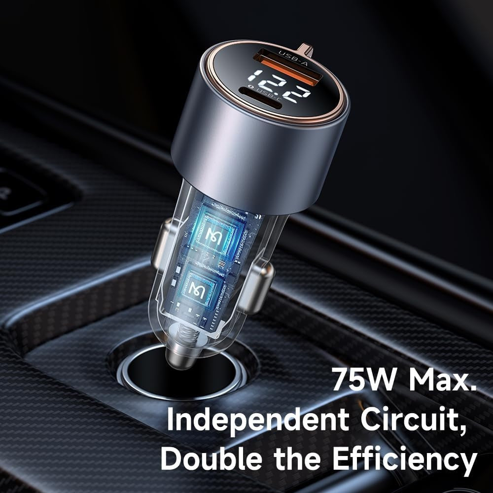 Mcdodo 75W Digital Display Car Charger