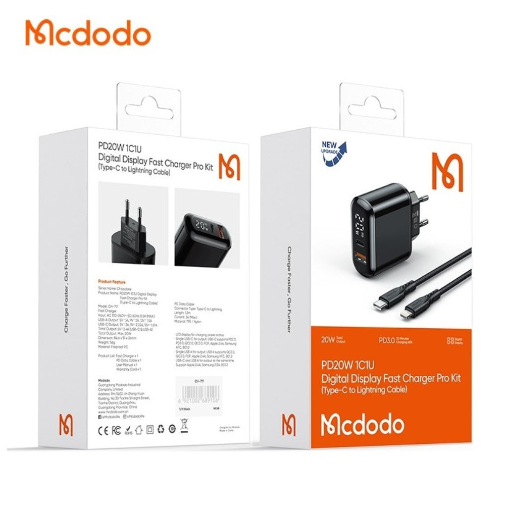 Mcdodo 20W Dual Port Fast Charger Kit