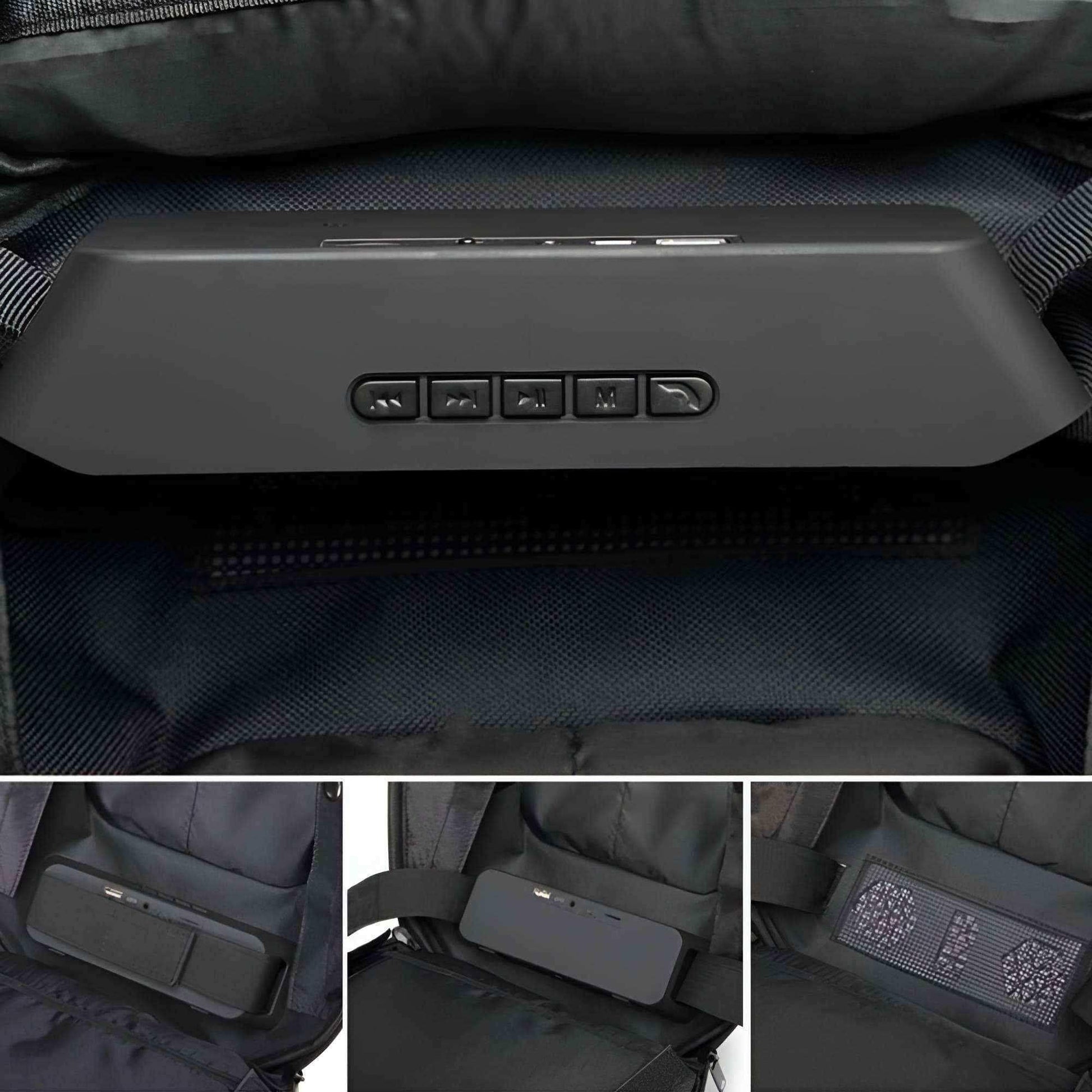 OZUKO 9205 15.6" Hard Shell Laptop Backpack With Speaker - Saleshubstore