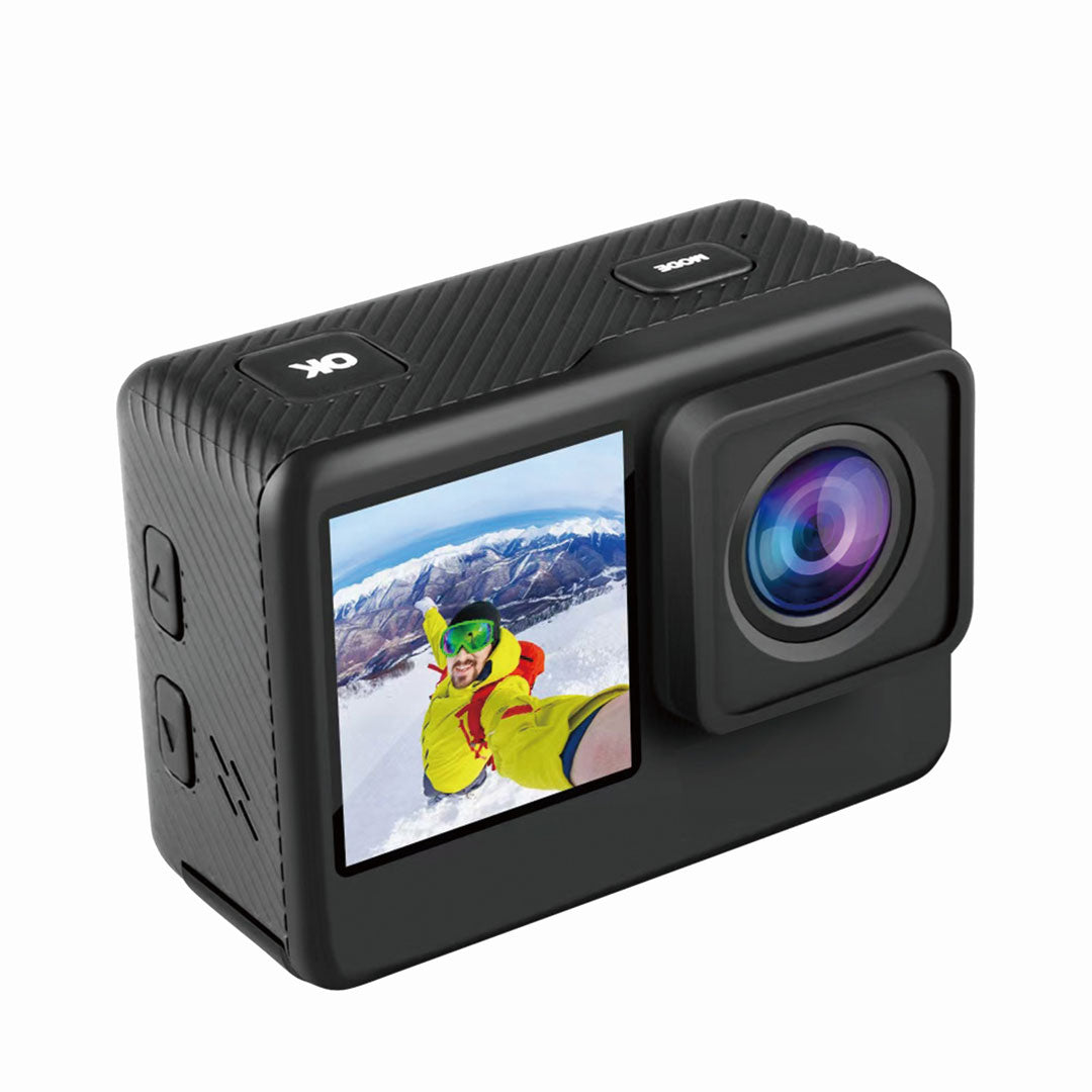 Porodo 4K Action Camera – Ultra HD Waterproof Sports Cam with Accessories (Black)