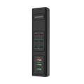 Porodo 85W Multi-Port USB Charging Hub – Fast Multi-Device Charger with Smart Power Distribution (Black)