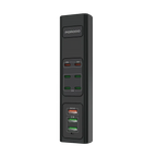 Porodo 85W Multi-Port USB Charging Hub – Fast Multi-Device Charger with Smart Power Distribution (Black)
