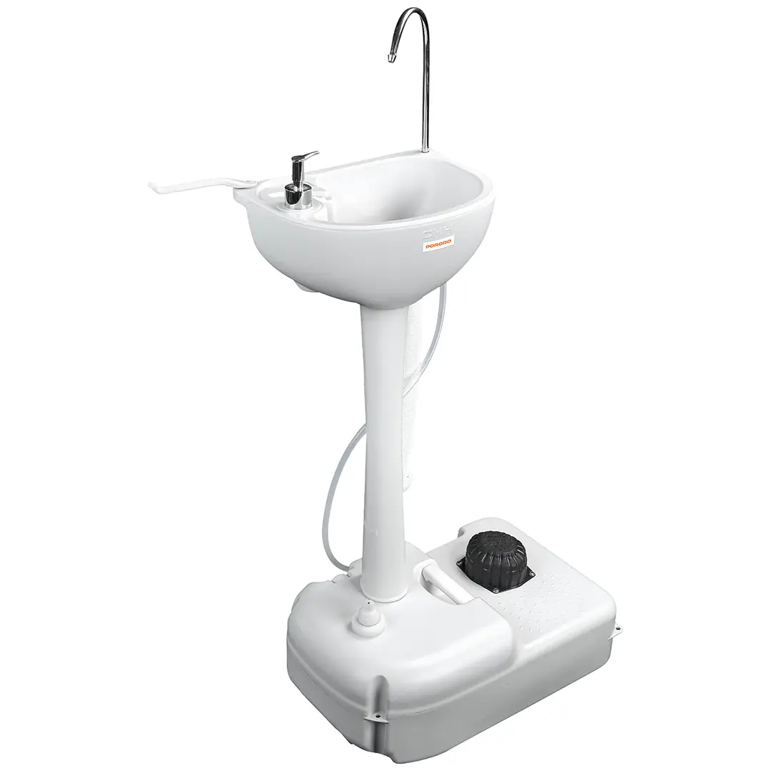 Porodo Portable Handwash Station – Foot Pump Operated Hygiene Sink for Outdoor Use