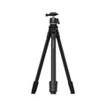 Porodo Ultra-Light Aluminum Tripod – Portable Adjustable Camera & Phone Stand (Black)