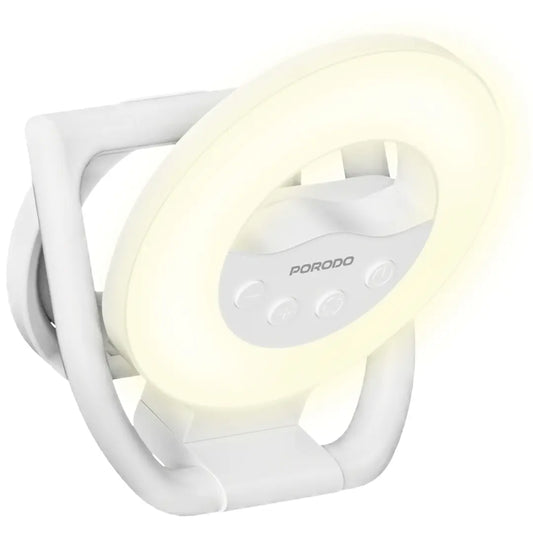 Porodo SnapBright Magnetic LED Fill Light – Adjustable Brightness Compact Light (White)