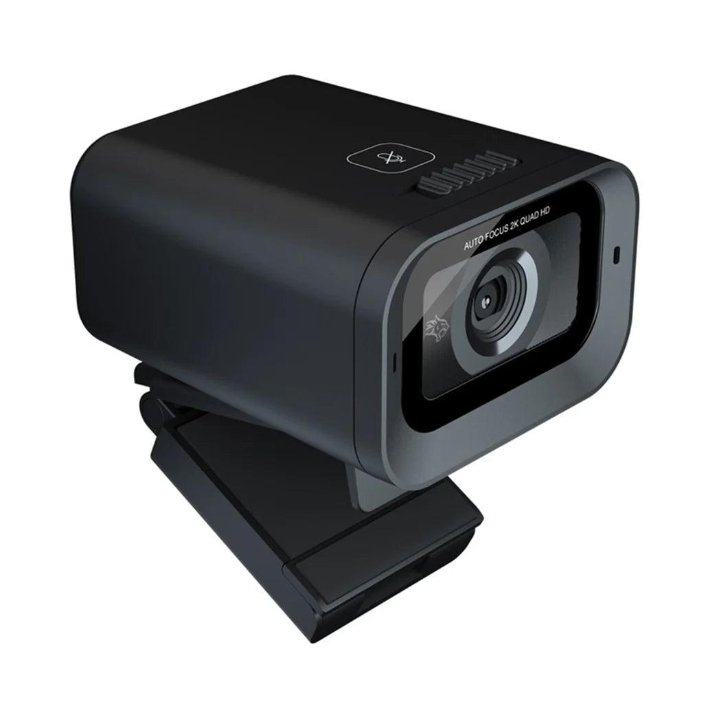 Porodo Gaming 2K 30fps Auto Focus Webcam with Built-in Mic, Tripod & Privacy Cover - Saleshubstore