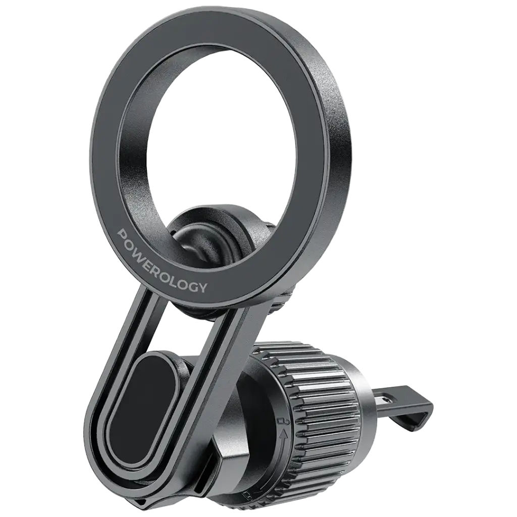 Powerology SnapMount MagSafe Car Holder – Strong Magnetic Phone Mount (Black)