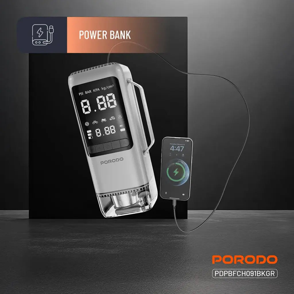Porodo 4-In-1 Inflator and Jump Starter