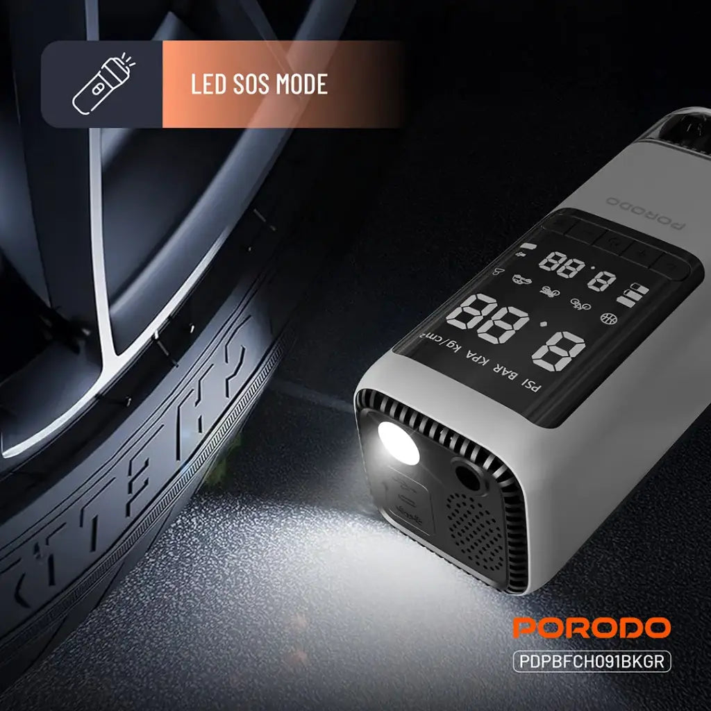 Porodo 4-In-1 Inflator and Jump Starter