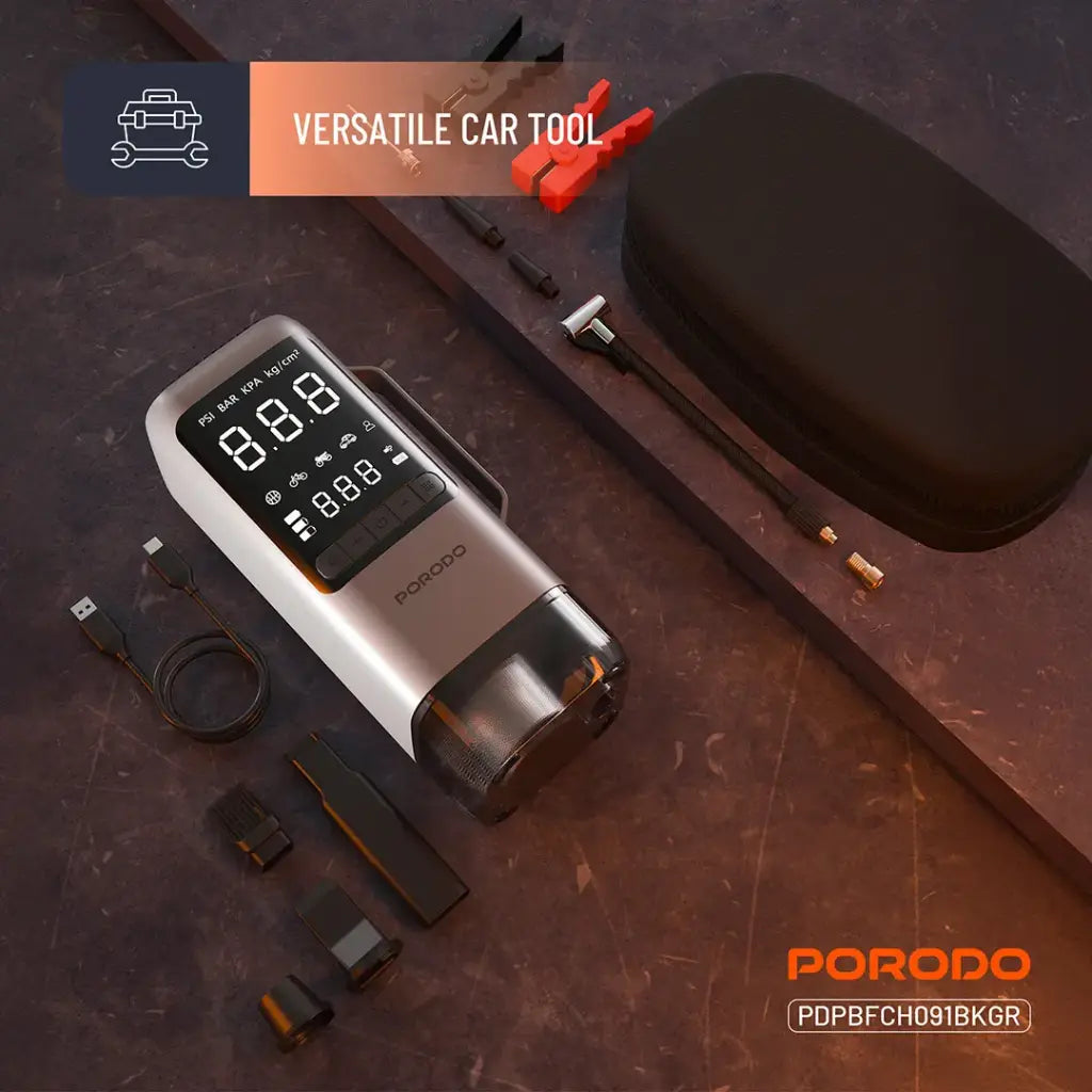 Porodo 4-In-1 Inflator and Jump Starter