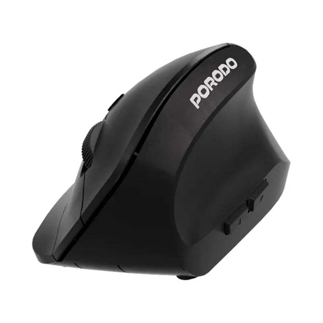 Porodo Vertical 4000 DPI Wireless Mouse – Black