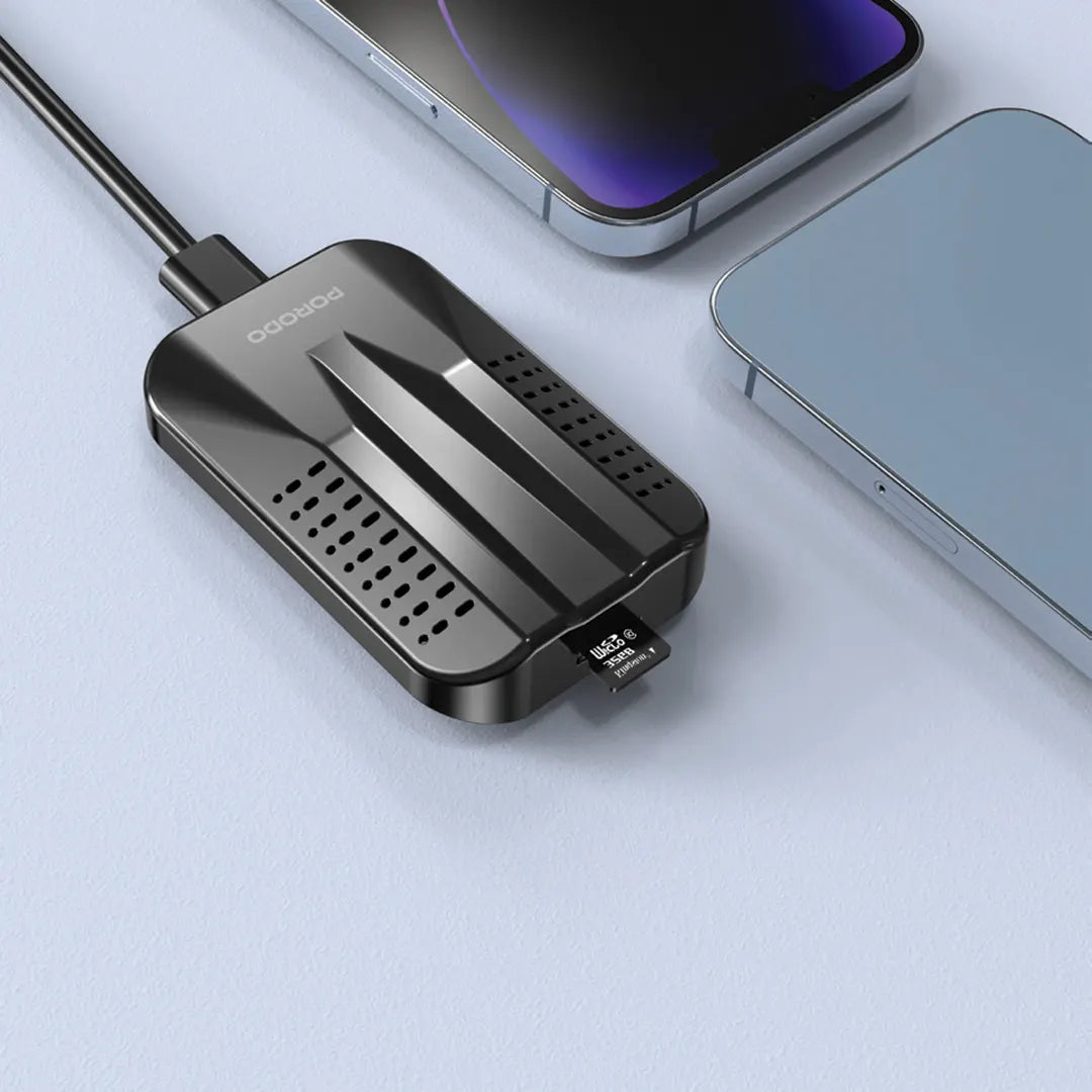 Porodo Wireless CarPlay with Split Screen Support – Smart Car Multimedia Adapter (Black)