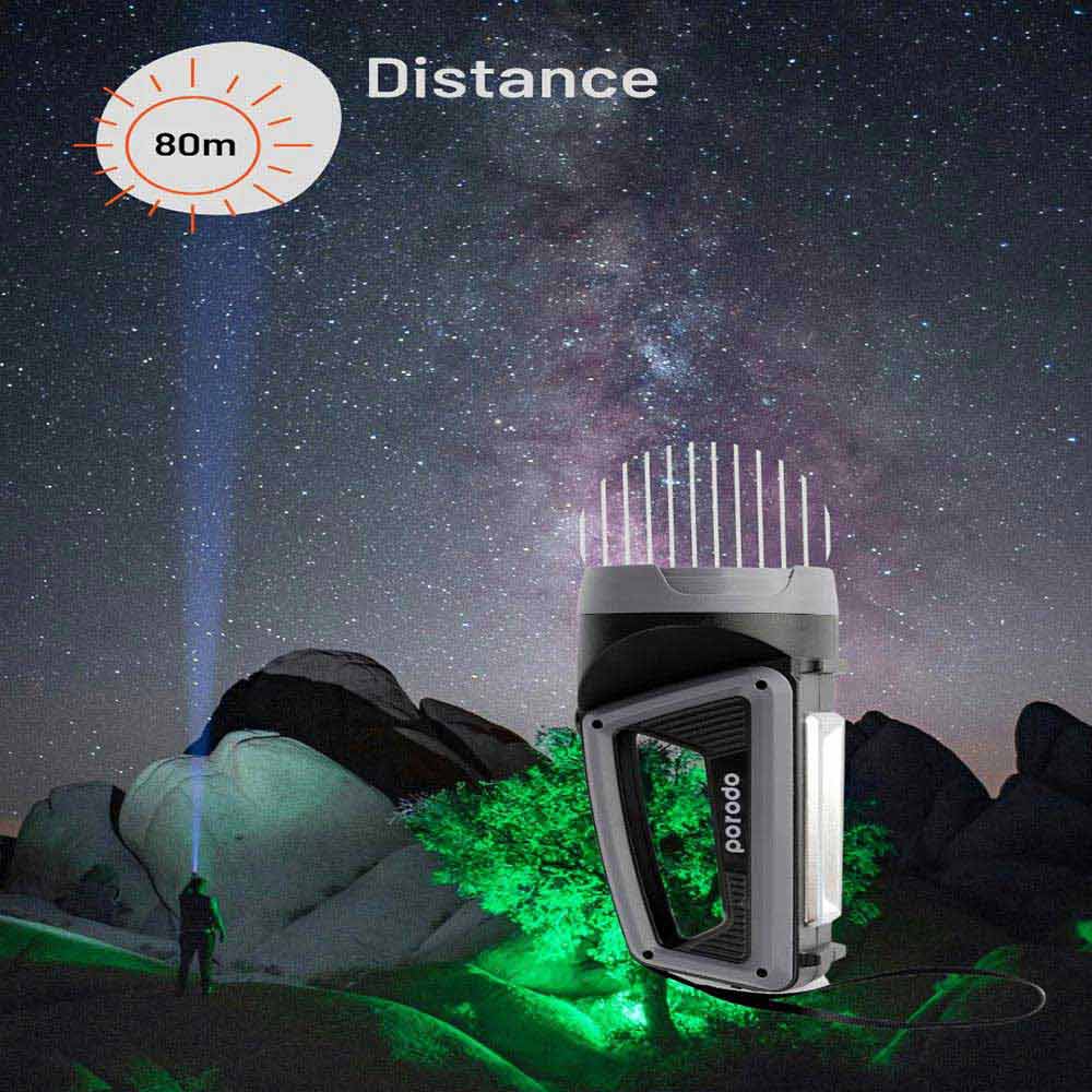 Porodo 2-in-1 Outdoor Torch & Lamp With Built-in Battery