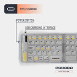 Porodo Crystal Shell Wireless Keyboard