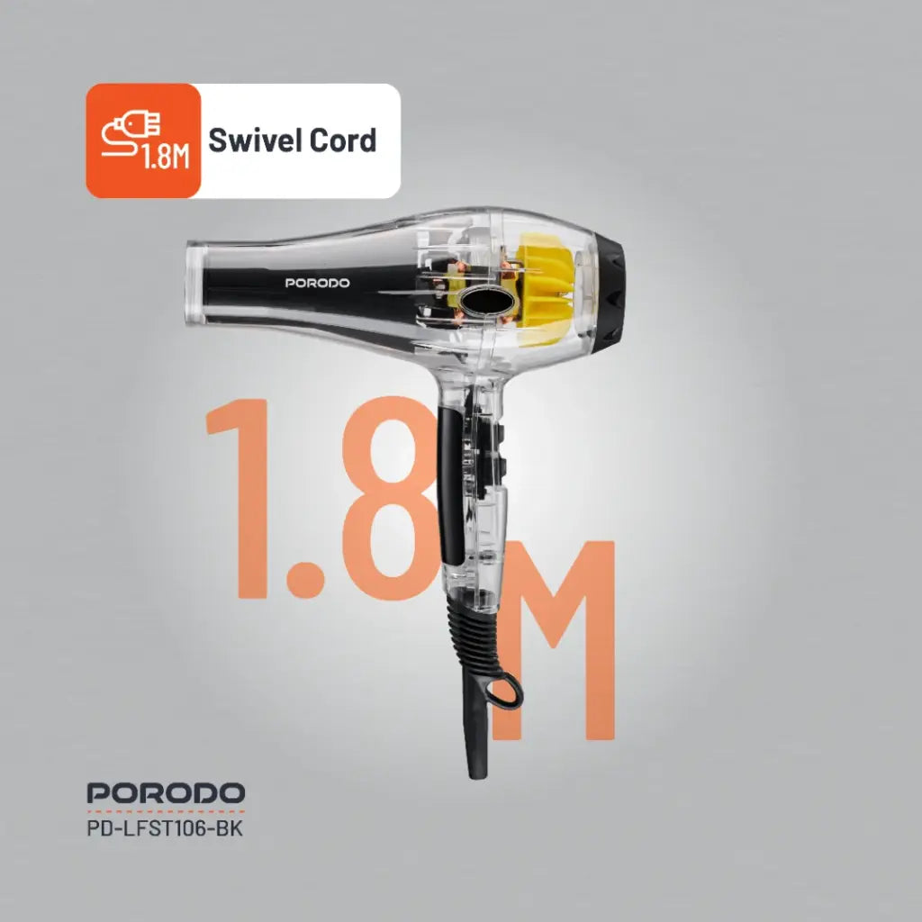 ⁠Porodo Lifestyle Crystal Shell Hair Dryer
