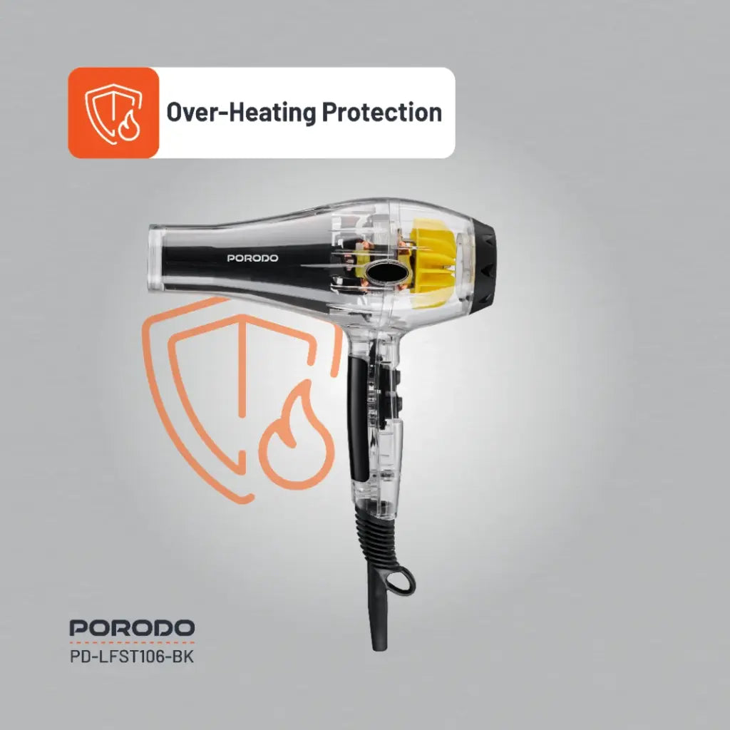 ⁠Porodo Lifestyle Crystal Shell Hair Dryer