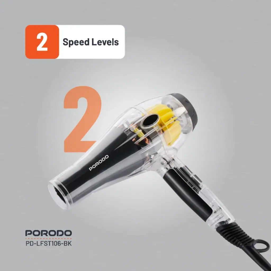 ⁠Porodo Lifestyle Crystal Shell Hair Dryer