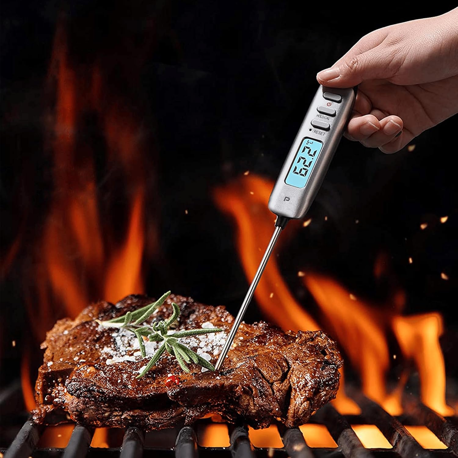Porodo Lifestyle Digital Meat Thermometer with 180° Auto-Rotating