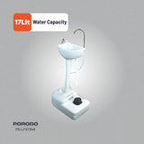 Porodo Portable Handwash Station – Foot Pump Operated Hygiene Sink for Outdoor Use
