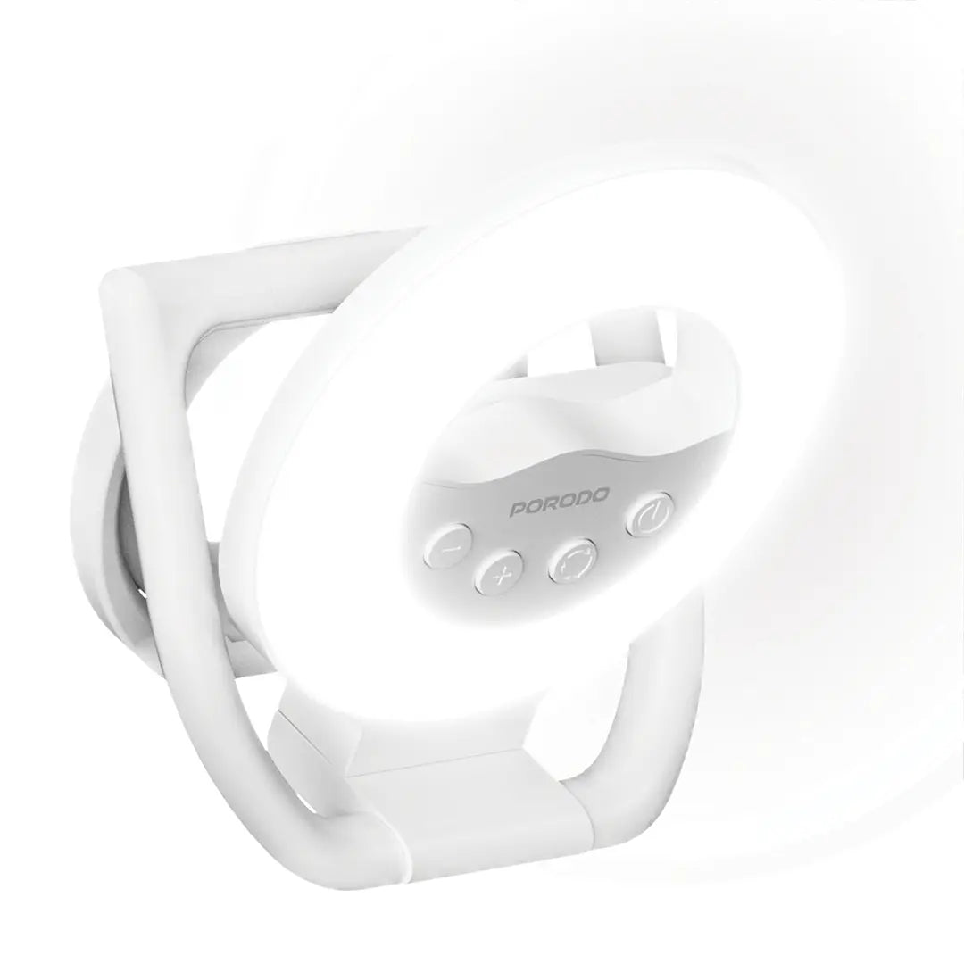 Porodo SnapBright Magnetic LED Fill Light – Adjustable Brightness Compact Light (White)